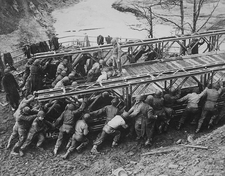 Bailey Bridge being assembled